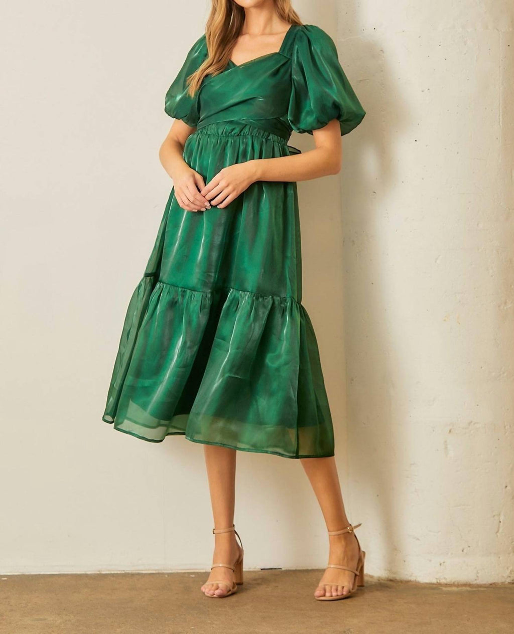 Polagram - Wrapped Tiered Midi Dress