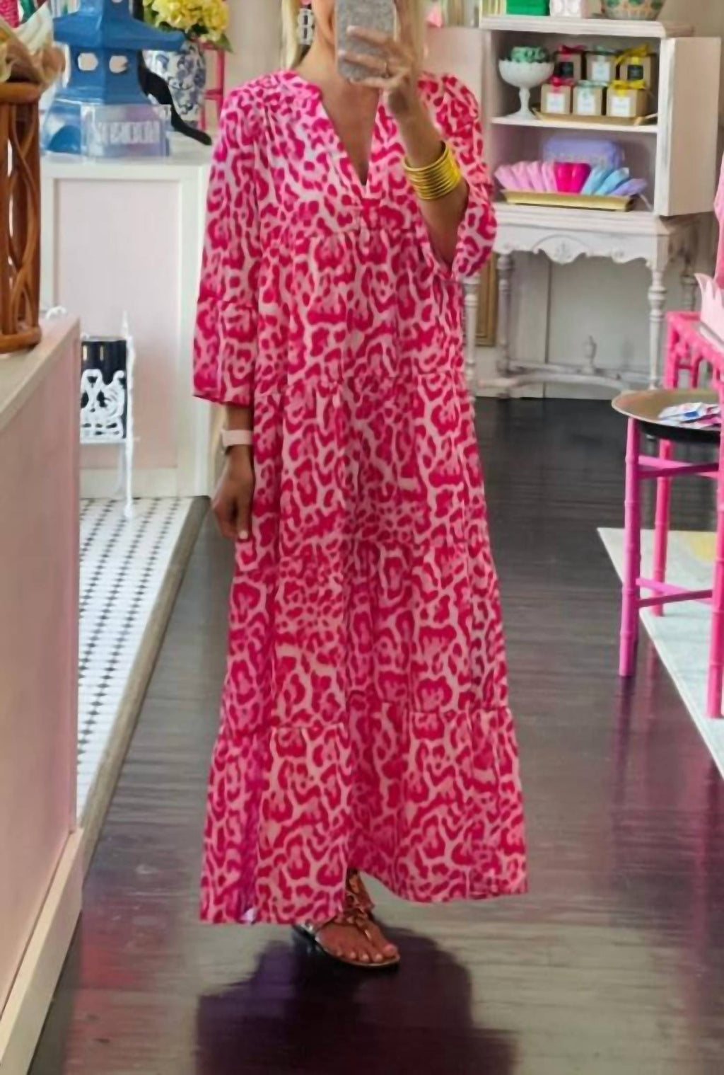 Cezele - Animal Print Maxi Dress