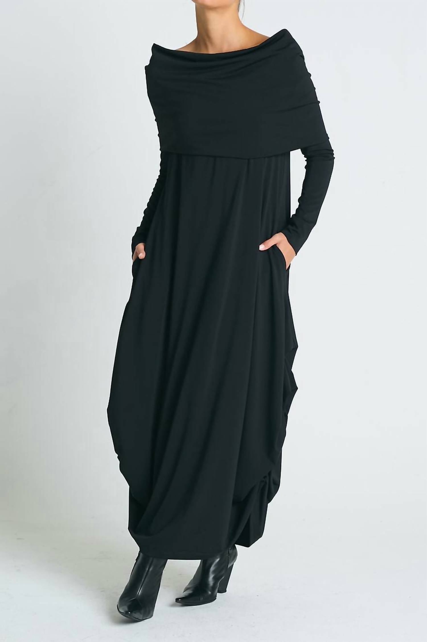 Planet By Lauren G. - Matte Jersey Curtain Dress
