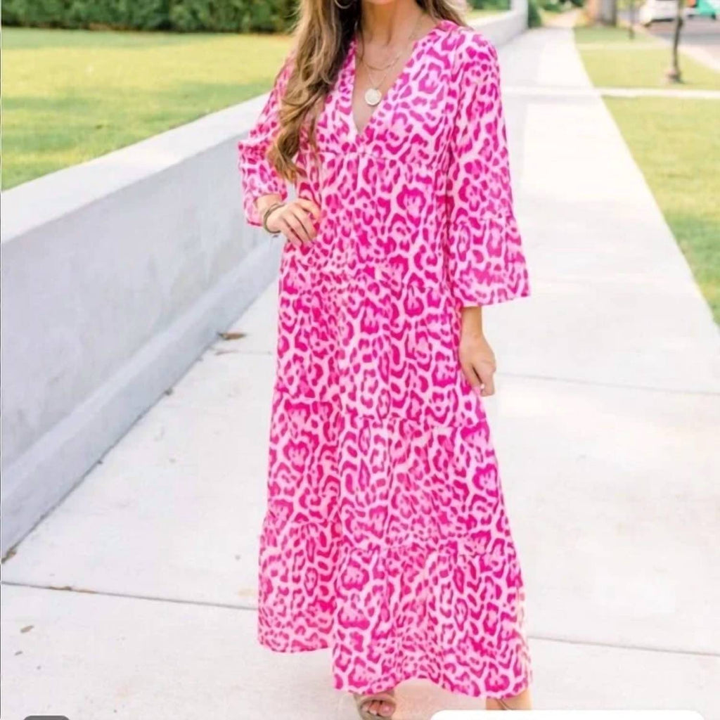 Cezele - Animal Print Maxi Dress