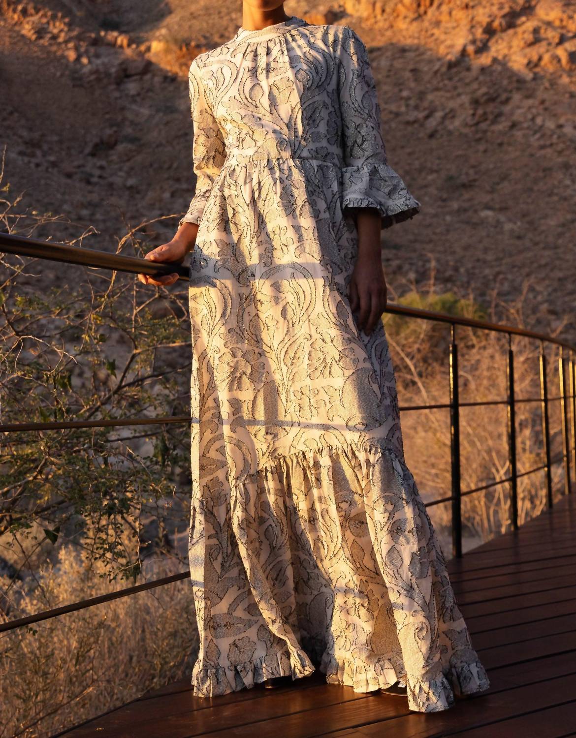 Oliphant - Women's High Neck Bell Maxi Herod Dress