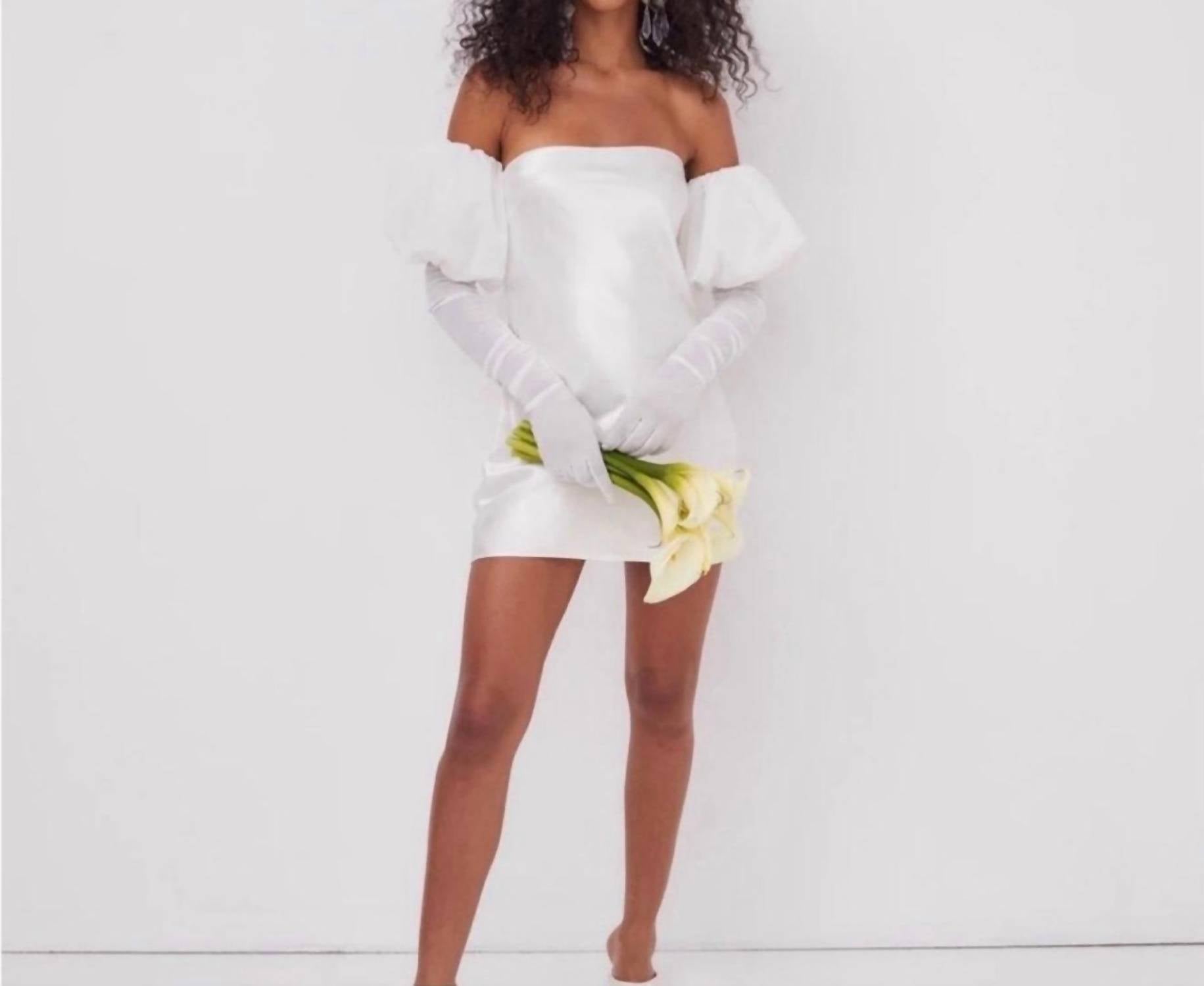 For Love & Lemons - Hazel Mini Dress Detachable Sleeves Gloves