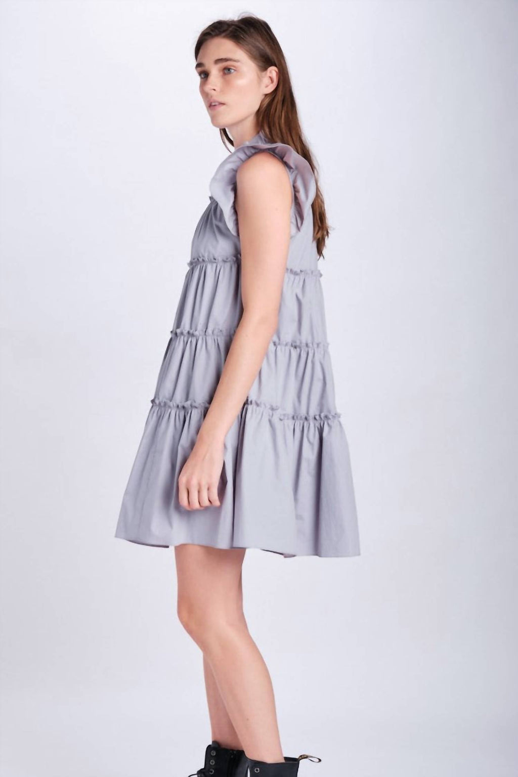 En Saison - Poplin Tiered Mini Dress