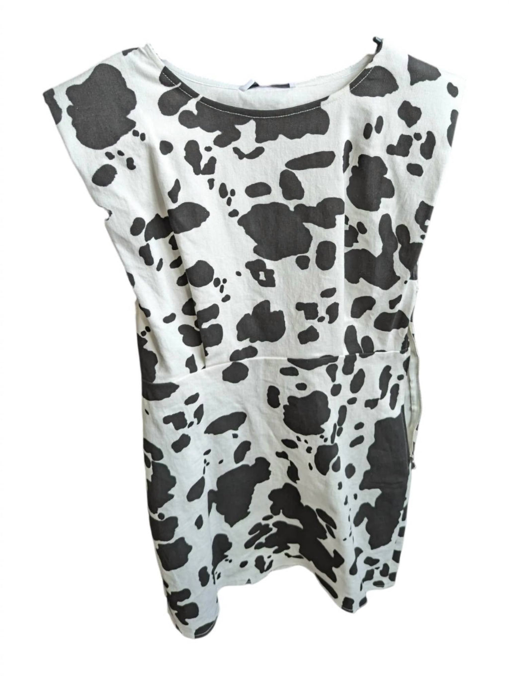 En Saison - Women's Cow Print Denim Mini Dress